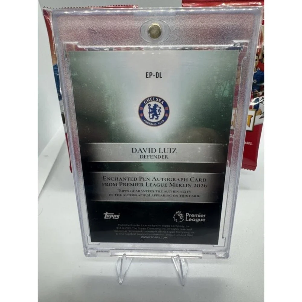 David Luiz Enchanted Pen Autograph /25 Topps Merlin Premier League 2025-26 EP-DL